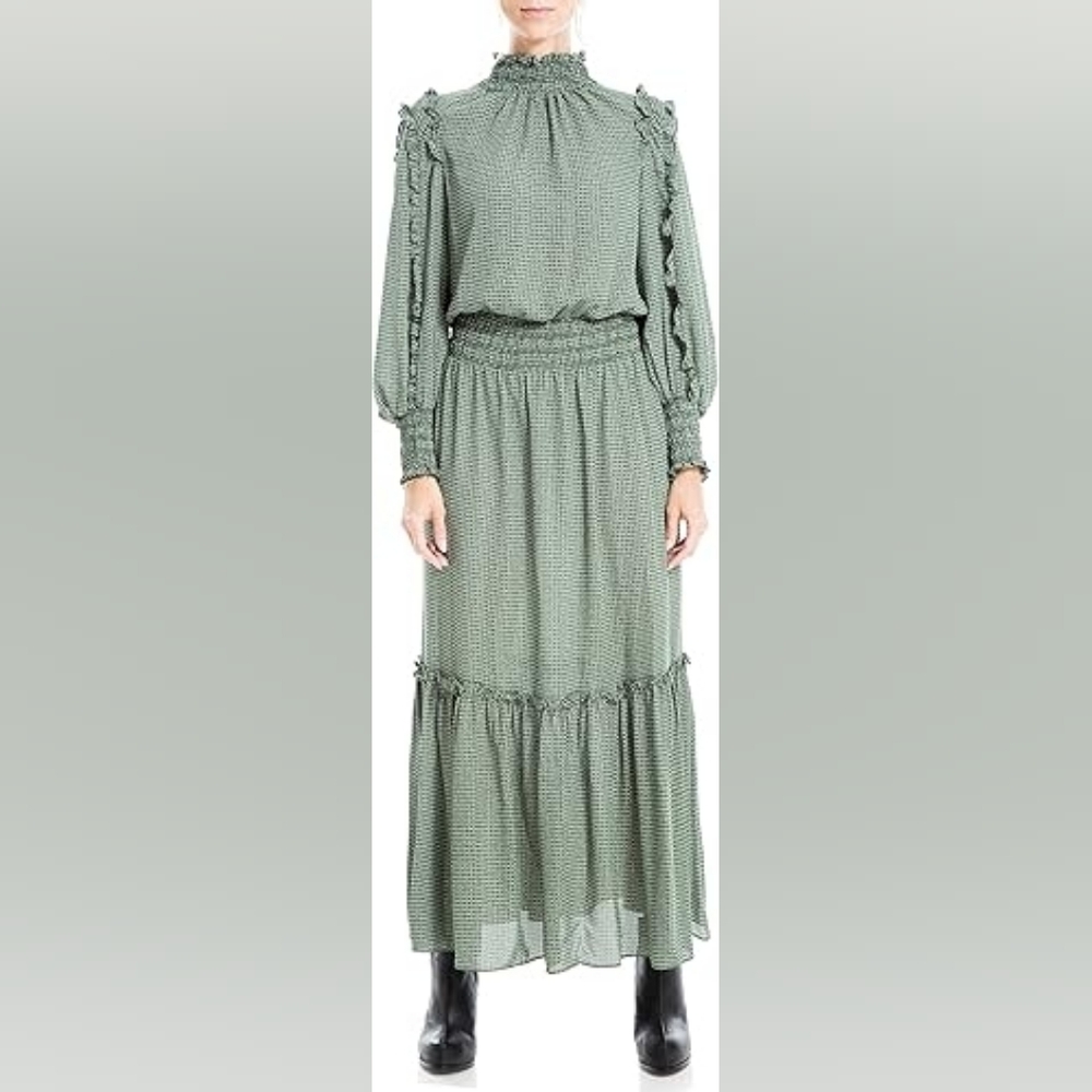 Max Studio Crepe Long Sleeve Dress (M)